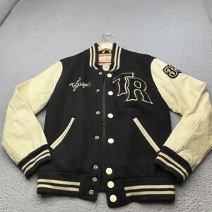 True Religion Jacket Mens Small Wool Malibu Varsity Spartans Football Richie